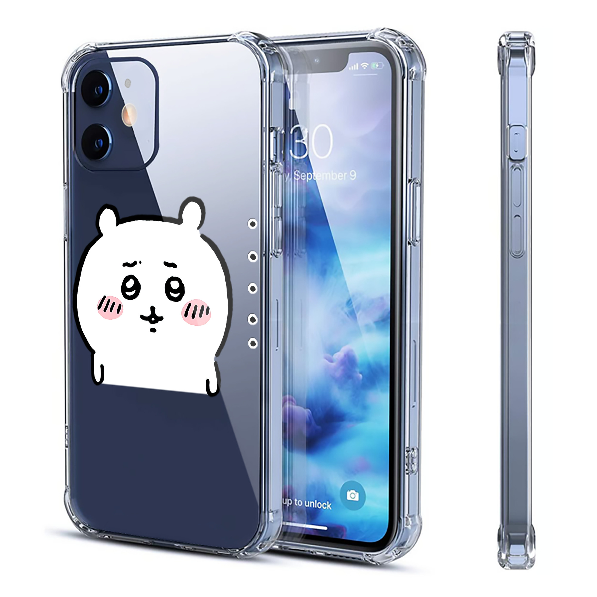 （画像用） ちいかわ ちいかわ Chii-kawa chiikawa 【iPhone 12シリーズ対応】透明スマホケース（クリアソフトケース）